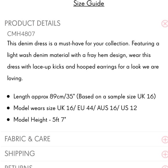 Plus Light Wash Denim Shirt Dress - Picture 3 of 3